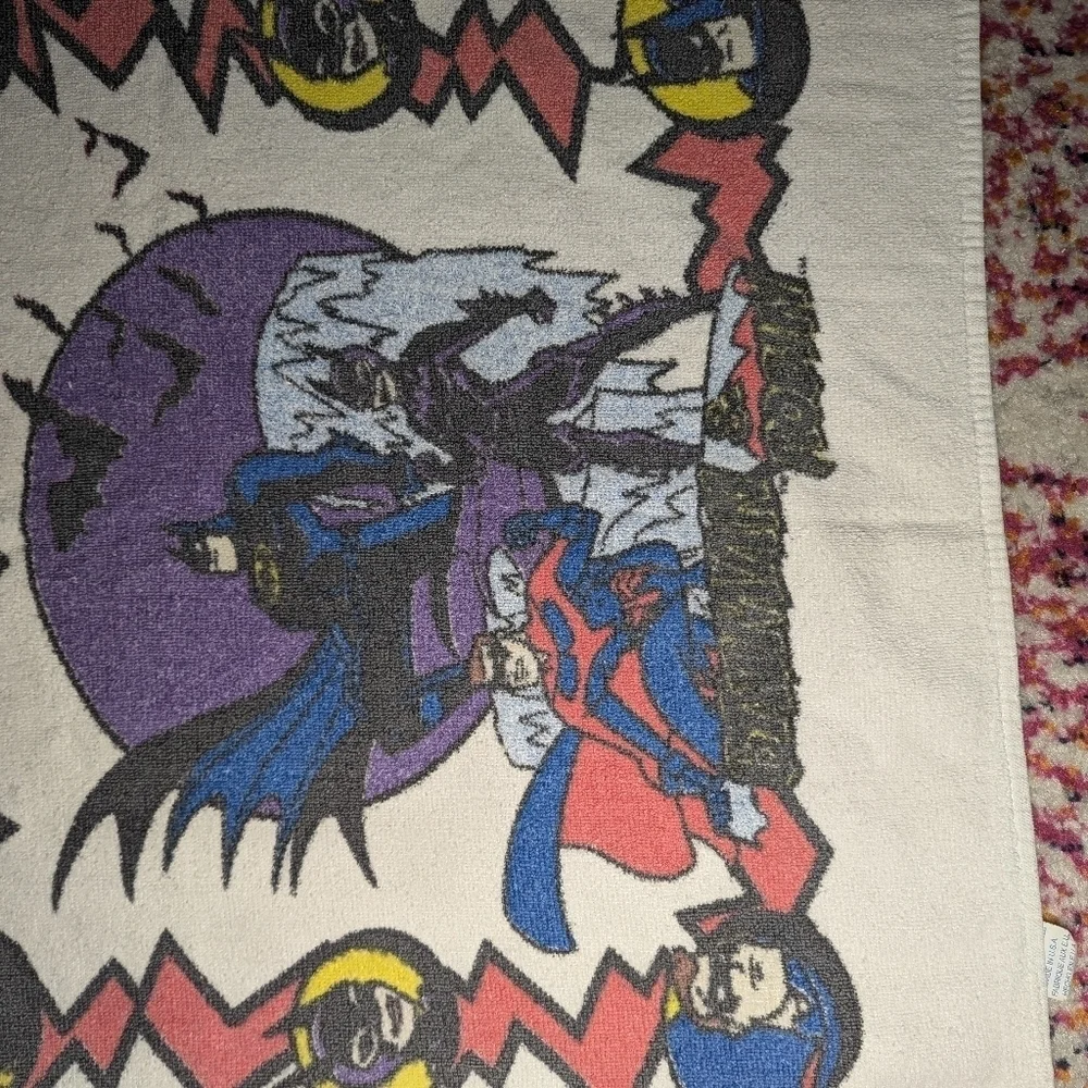 21.5 x 31.5 vintage Batman and Robin Jay franco bath/beach towel DC comics